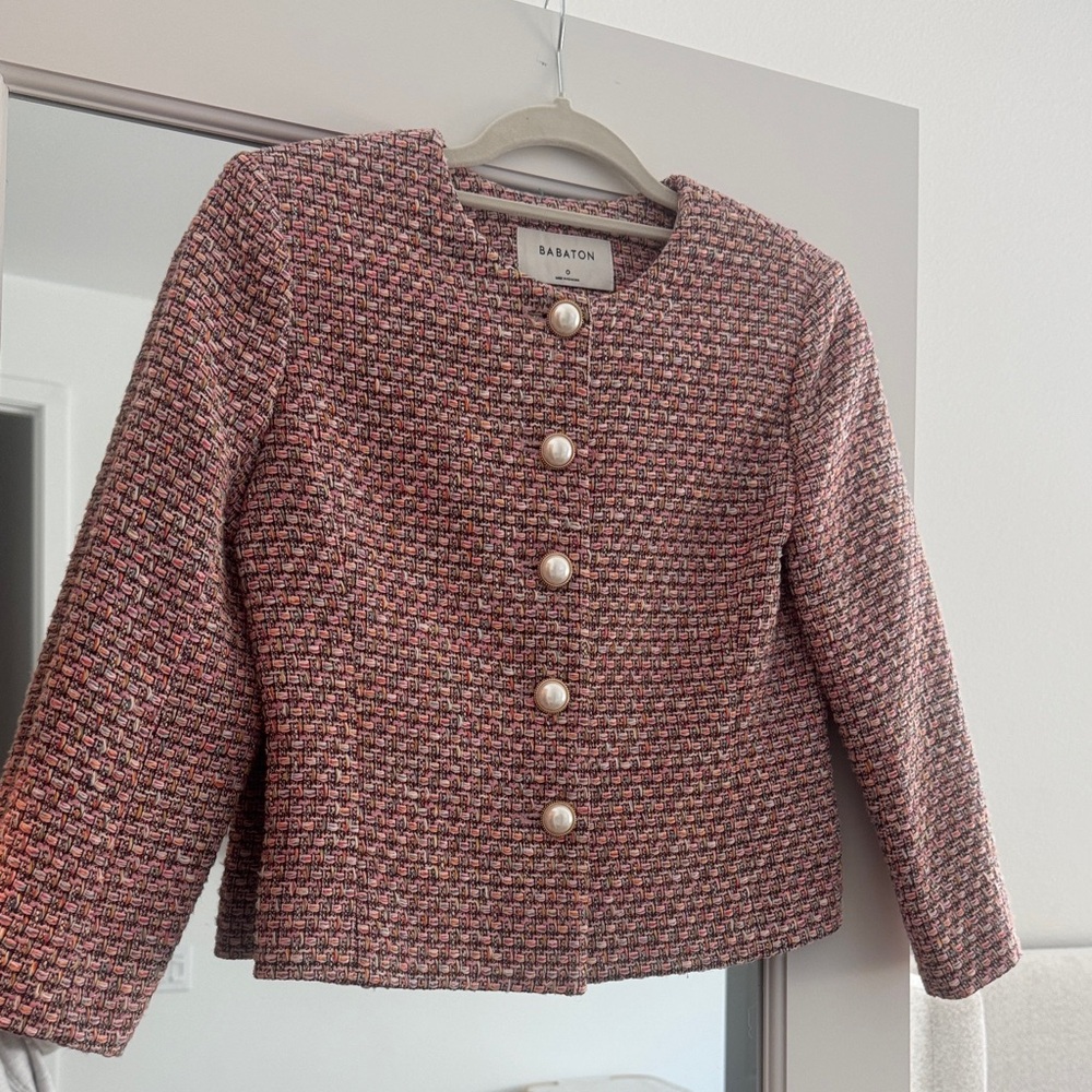 Aritzia Babaton Multicolor Tweed Blazer